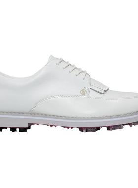 代购GFORE男士高尔夫球鞋防滑耐磨透气轻便白色防水皮革系带设计