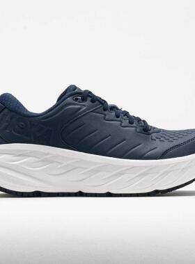 代购Hoka OneOne男士徒步鞋防水防滑缓震减压深蓝色白色中底