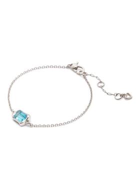 代购kate spade女士手链优雅闪耀精致简约蓝色方形立方氧化锆石