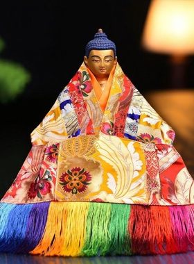 手工缝制彩绘佛衣外衣佛具用品佛像衣服防尘披风菩萨法衣大小可选