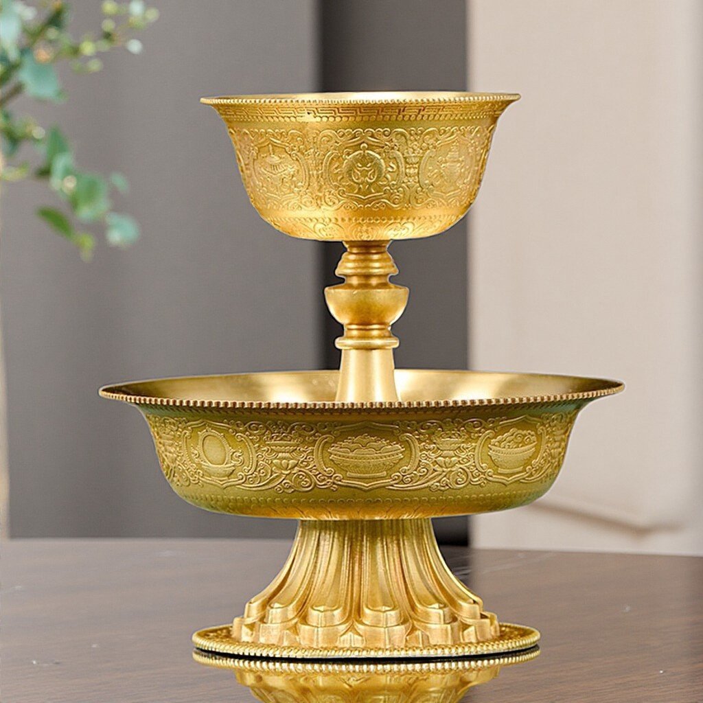 慧宝护法杯供水杯曼扎盘八吉祥八瑞物地藏王宝瓶五妙欲底座卧香炉