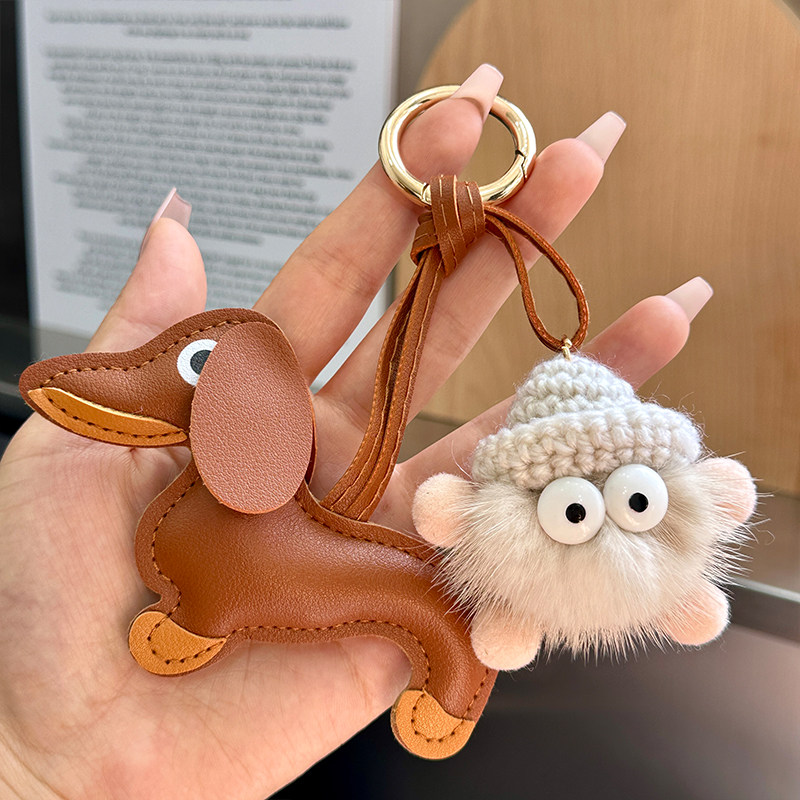 可爱腊肠狗煤球汽车钥匙扣挂件高档毛绒公仔玩偶书包包挂饰女,服饰配件/皮带/帽子/围巾,钥匙扣,淘宝优惠券,粉丝福利购,淘宝优惠卷