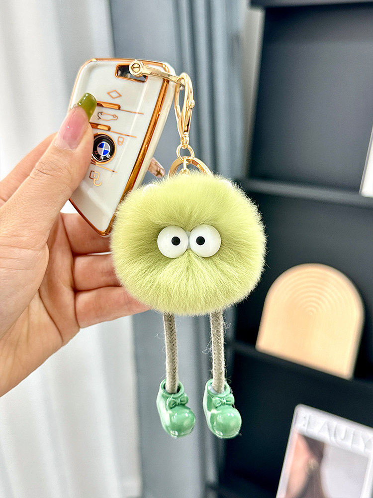 CUTE OTTER RABBIT FUR SMALL BRIQUETTE BAG BAG PENDANT SCHOOL BAG STUFF DOLL DOLL CARTOON CAR KEY CHAIN PENDANT