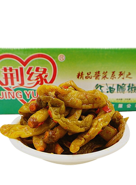 荆缘红油脆辣椒大包整箱装酱菜