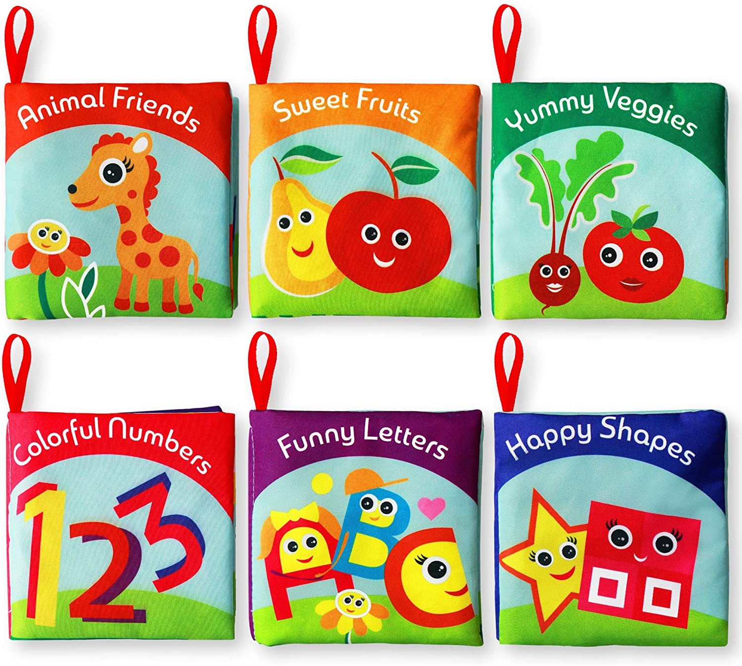 cloth books for babies (set of 6) - premium quality soft boo