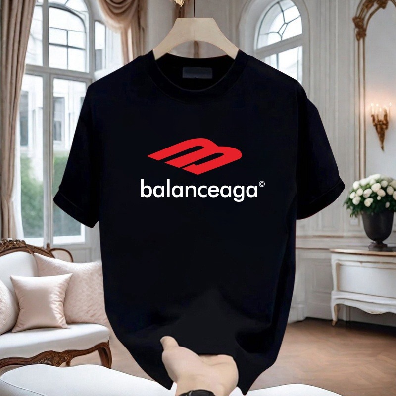 巴黎潮牌夏季重磅纯棉短袖T恤男