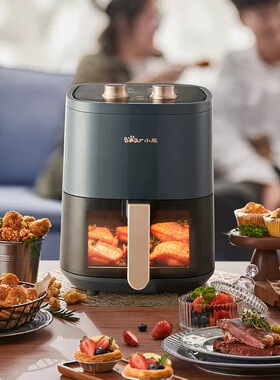 小熊空气炸锅QZG-E12Z6电炸锅多功能炸薯条机煎炸鸡锅新款4.5L