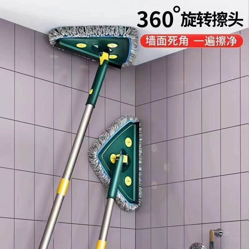 三角拖把一拖净家用轻便三角擦窗神器厨房天花板瓷砖吊顶除尘神器