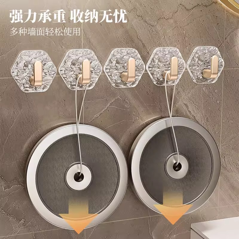 轻奢水波纹六边形粘钩