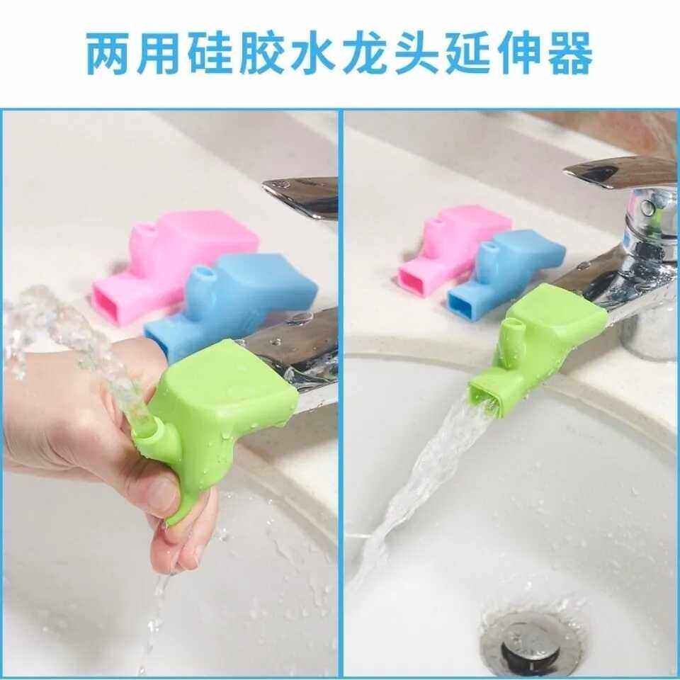 通用型水龙头硅胶延伸器防溅延长万能软管洗手盆套嘴实用设计
