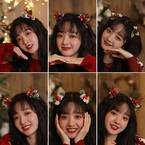 圣诞节小鹿角发箍头饰