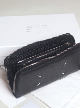 有一说一 原创自主 牛货必入长款钱包四角缝线黑色卡包手拿手抓包