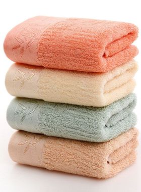 批发儿童毛巾富贵竹童巾竹纤维橙色柔软吸水洗脸巾家用不易掉毛