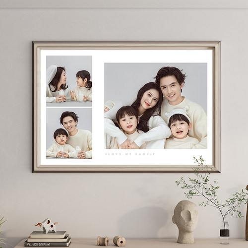 新款全家福相框挂墙制作