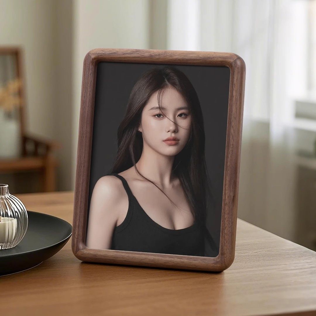 高级感实木相框定制洗照片加打印相片做成桌面相册六寸678小摆件