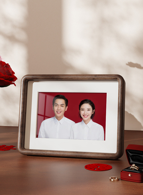 结婚照登记照相框摆台实木洗证件照婚纱照做成高级感摆件6六寸