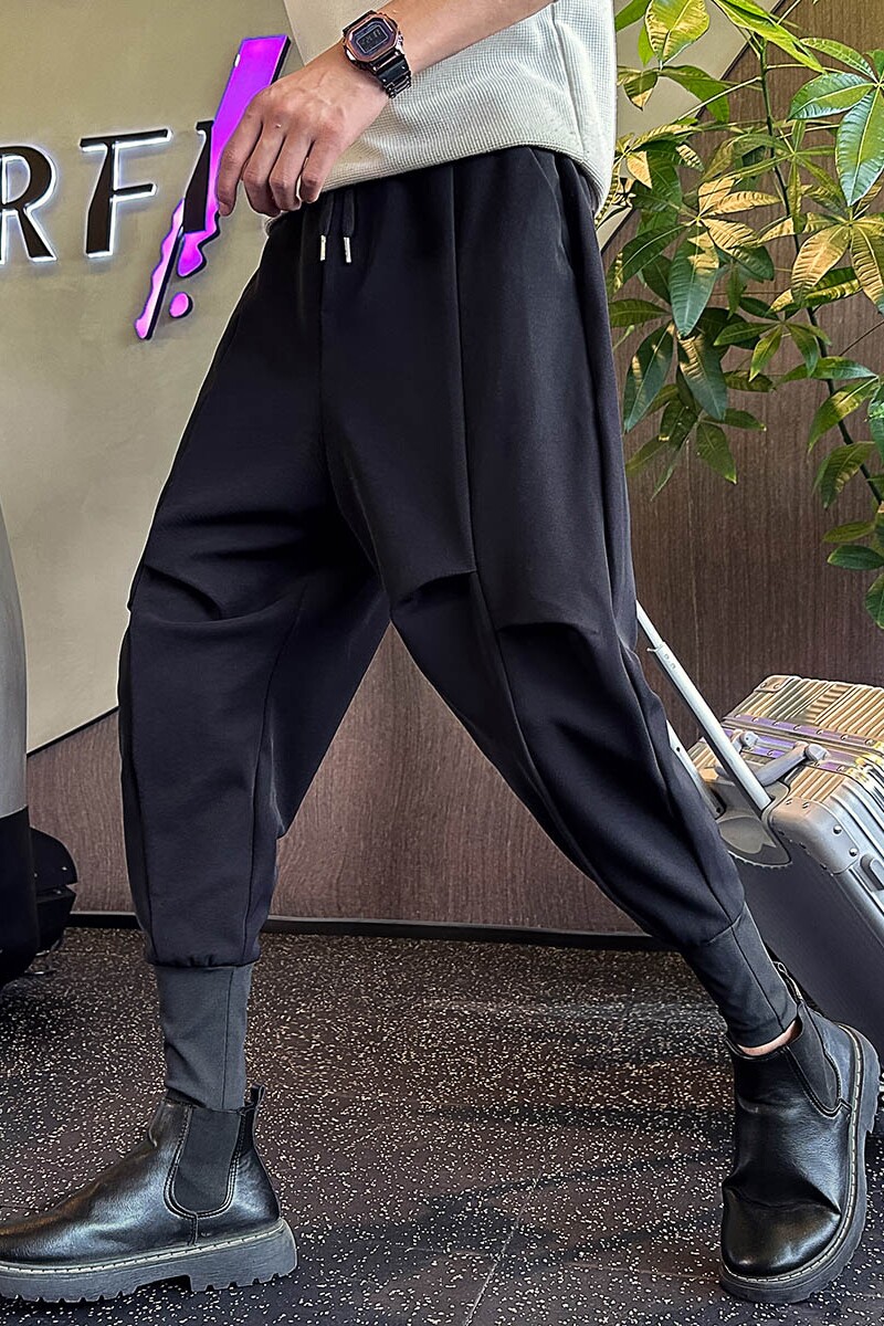 秋冬季配马丁靴裤子男潮流宽松暗黑风长筒束脚裤W19-P55控78绒P65,男鞋马丁靴,电商A368
