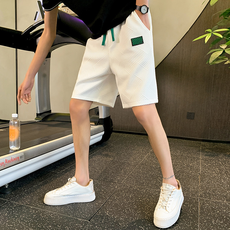 夏季新款短裤男潮流提花几何图案直筒四分裤    A368-D25-P45图片
