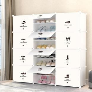 家用简易室外封闭式门口小鞋柜鞋架拼装立式加厚走廊组合楼道小型