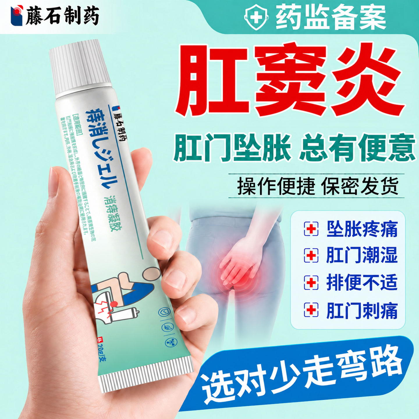 肛窦炎肛门坠胀肛周脓肿特直肠炎脱肛脱垂黏膜充血效药房同款膏XG
