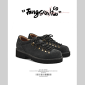 方三火 男 低帮男增高休闲通勤德比鞋 小众原创秋冬日系复古工装 鞋