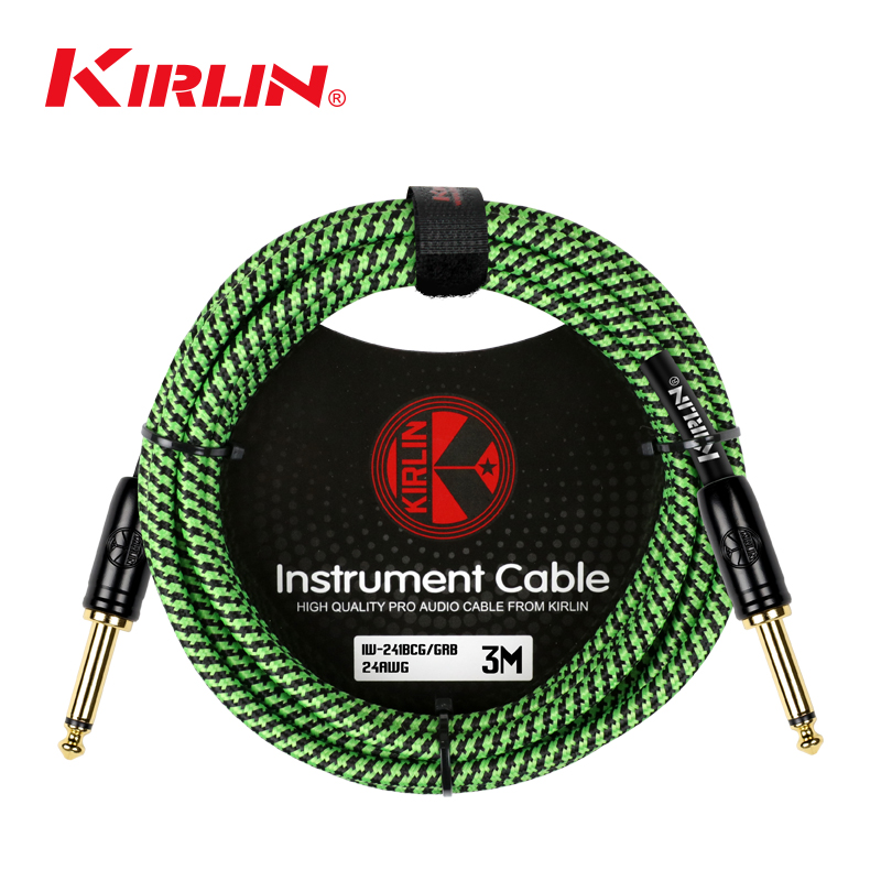 KIRLIN科林新款电吉他降噪编织民谣贝斯乐器连接线音箱音响音频线