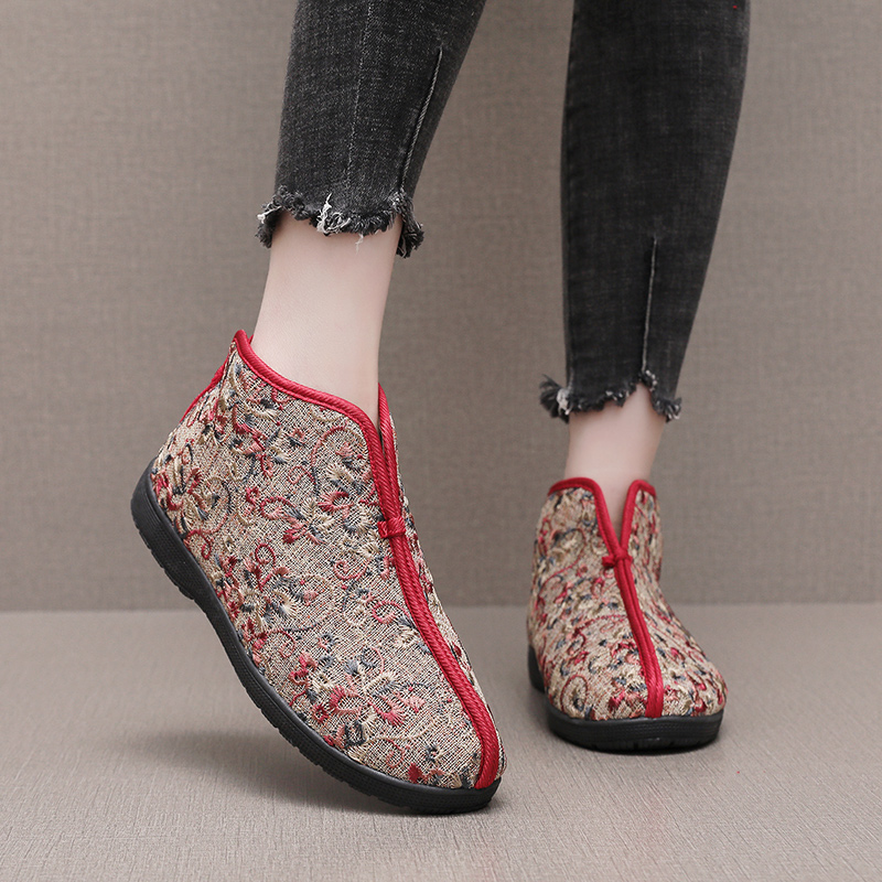 老北京怀旧棉靴加绒加厚软底保暖