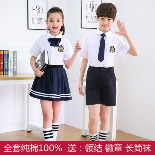 大合唱中小学生毕业照短袖演出服