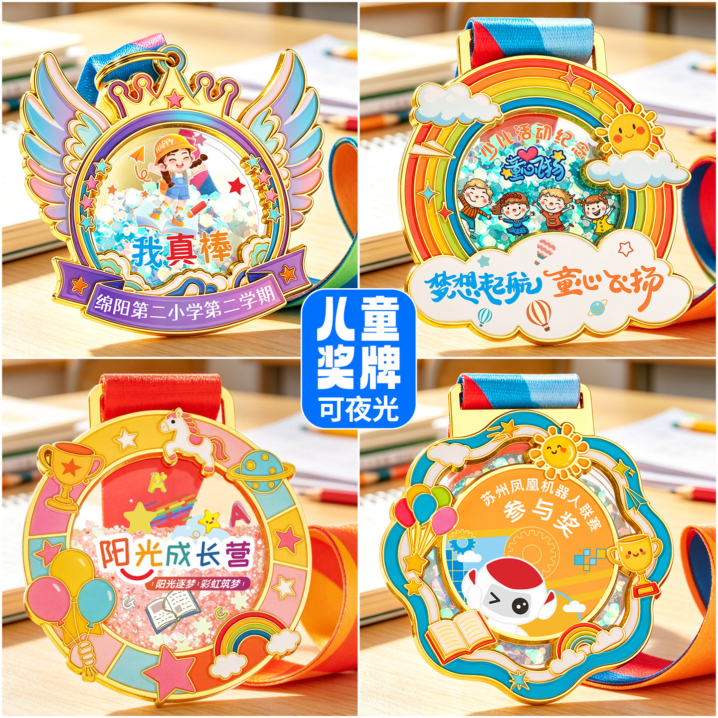 流沙金属奖牌定制幼儿园赛事图片