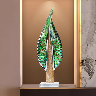 轻奢高档摆件玄关客厅高端高级感小众玻璃装饰工艺品入宅乔迁之喜