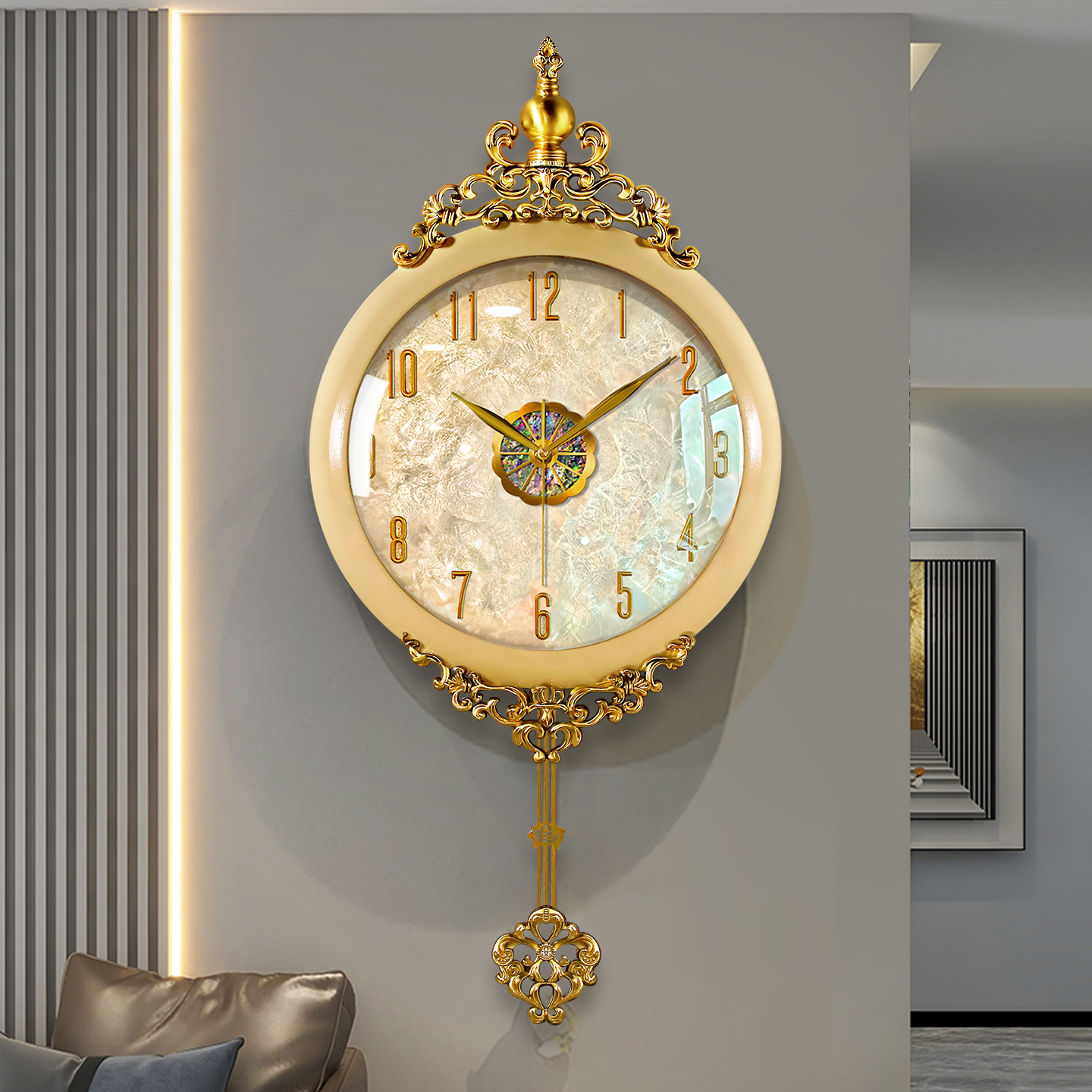 【天然贝壳】静音挂钟