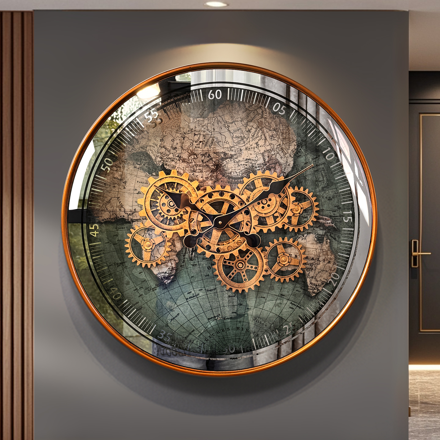 欧式高端复古挂钟客厅创意轻奢