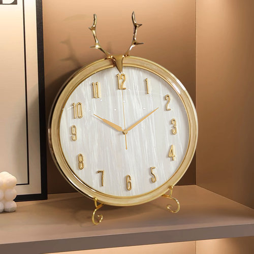北欧轻奢台式桌面创意摆放座钟