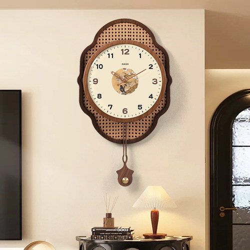 中古风钟表轻奢高级感时钟挂钟