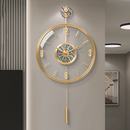 现代轻奢2024新款 挂钟客厅大气钟表时尚 创意简约石英钟挂墙表时钟