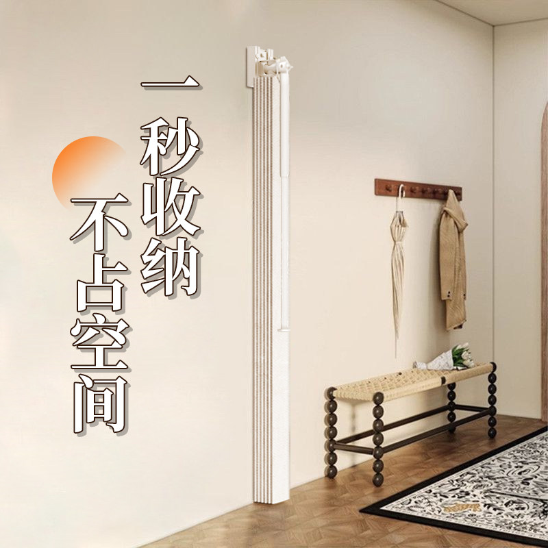 单侧折叠门帘房间屏风空调隔断帘出租屋风水遮挡帘子2026新款高档