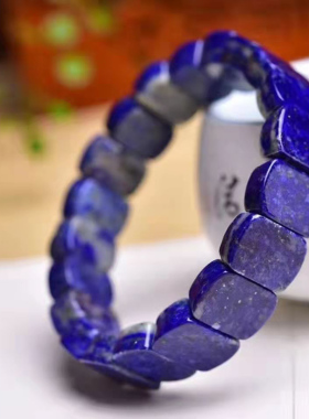 天然青金石手链手排 蓝色玉石水晶饰品