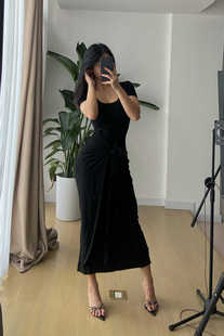 【你伍老板娘】“浪漫主义慵懒风”短袖绑带连衣裙