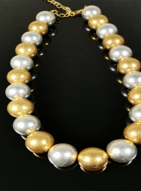 项链复古个性琉璃夸张个性中古首饰复古流行青岛饰品手工琉璃