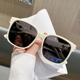 墨镜女高级感偏光防紫外线眼镜白大框显瘦太阳镜男士 开车2025款 潮