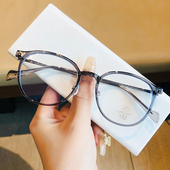 超轻无感防蓝光疲劳辐射近视眼镜女款 平光有度数可配抗护目眼睛框