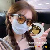 2025新款 气垫折叠墨镜女防晒茶色眼镜高级感偏光防紫外线太阳镜潮
