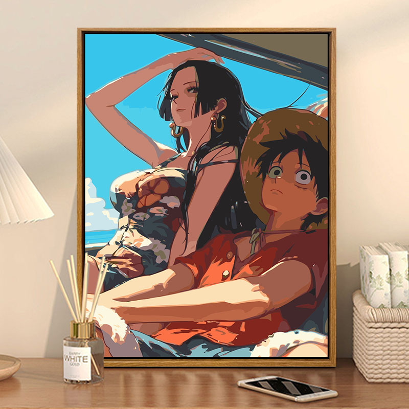 海贼王路飞diy数字油画2024新款