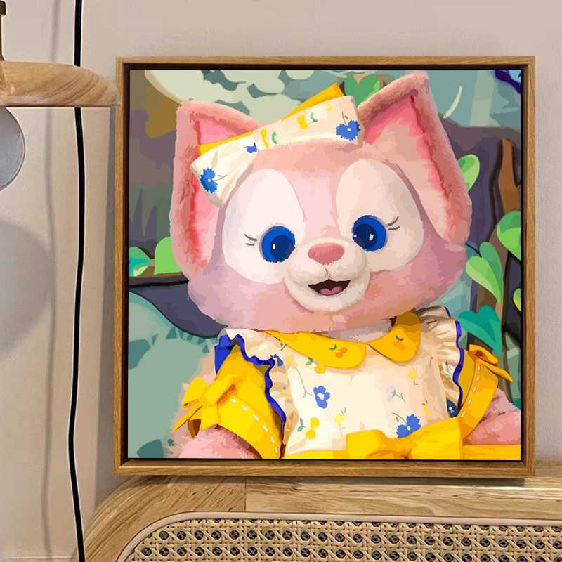 可爱卡通琳娜贝儿数字油画diy