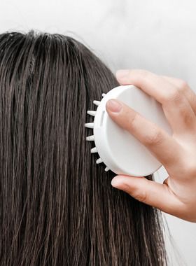 工厂量销白色洗头刷头部按摩梳子抓头器硅胶洗发刷日式洗头头皮抓