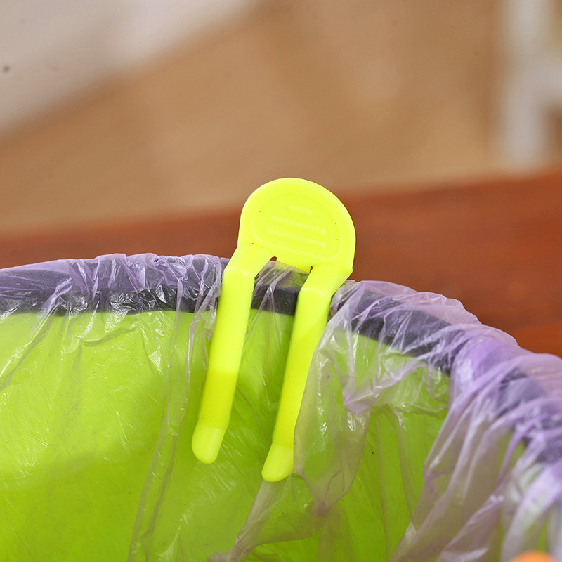 20个  固定器垃圾篓桶边夹夹子糖果色垃圾桶夹子垃圾夹纸篓垃圾