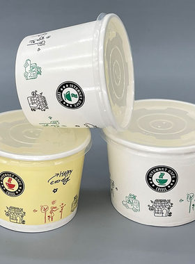双淋膜圆形甜品豆腐脑纸碗