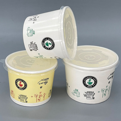 双淋膜圆形甜品豆腐脑纸碗