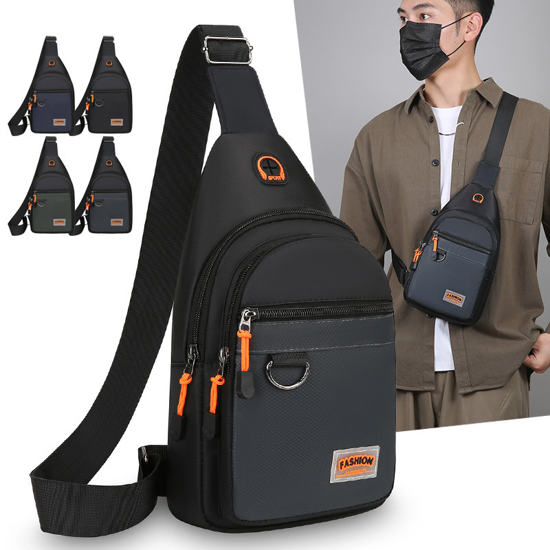 胸包男士防水耐磨新款单肩包斜挎包休闲运动大容量胸前背包斜跨包,箱包皮具/热销女包/男包,胸包,淘宝优惠券,粉丝福利购,淘宝优惠卷