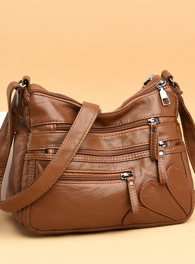 中老年人女包包2026新款女士软皮背包大容量单肩斜挎包中年妈妈包